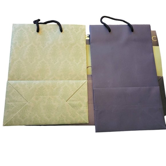 Gucci Shopping Bags Black & White + Gift Ties Set of 7 Reusable Gift Prop VR210 - Picture 12 of 12